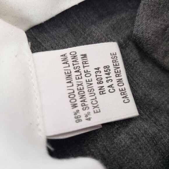 BCBG MAXAZRIA Carla straight leg gray wool trouser pants size 8 - Picture 8 of 8